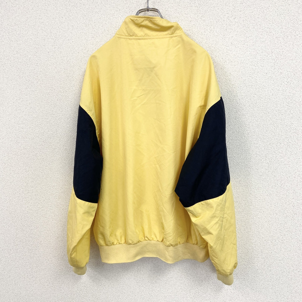 90s～　CUTTER&BUCK　ハーフジッププルオーバージャケット　ヴィンテージ　黄色　イエロー　Lサイズ ウインドブレーカー ナイロンアウター メンズ 古着