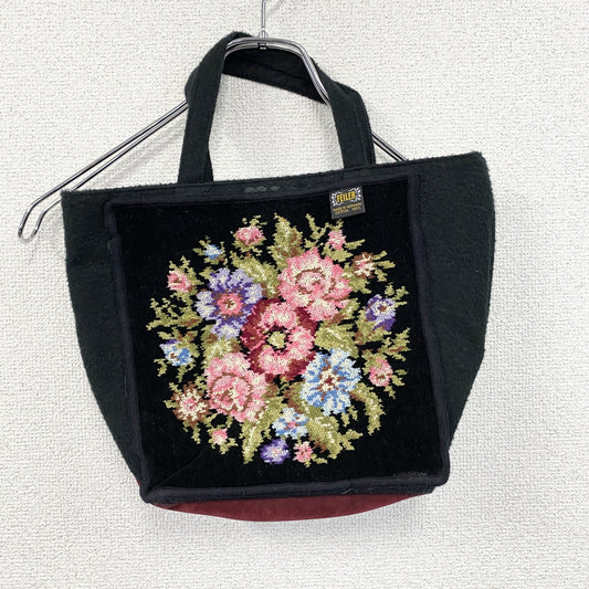 FEILER　フェイラー　ハンドバッグ　花柄　黒　ブラック