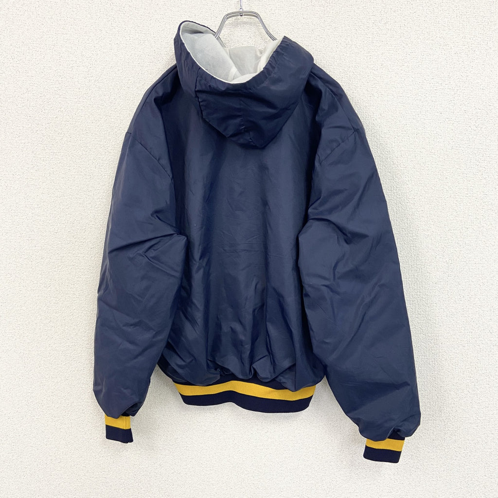 80s～　De LONG　アノラックパーカー　ヴィンテージ　フーディー　紺　ネイビー　Lサイズ　古着