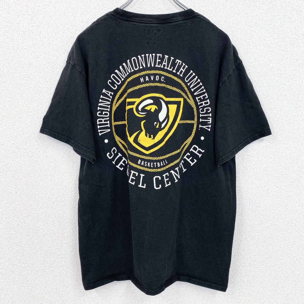 Champion　チャンピオン　半袖カレッジプリントＴシャツ　バスケットボール　大学　黒　ブラック　Lサイズ　古着