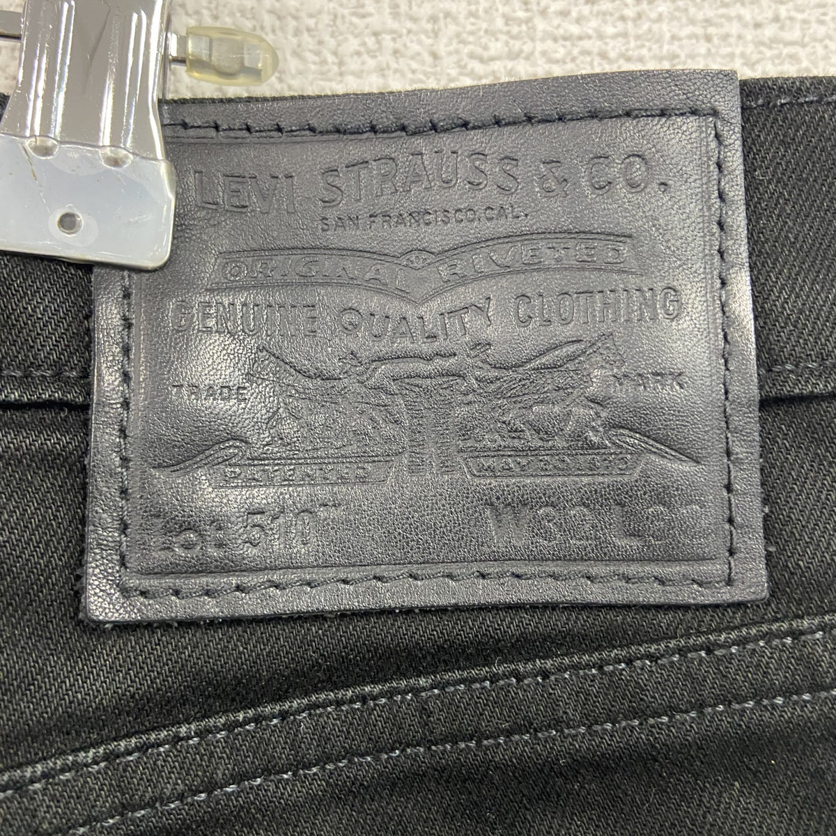 Levi's　リーバイス　デニムパンツ/ジーンズ　ジップフライ　黒　ブラック　W32サイズ　古着