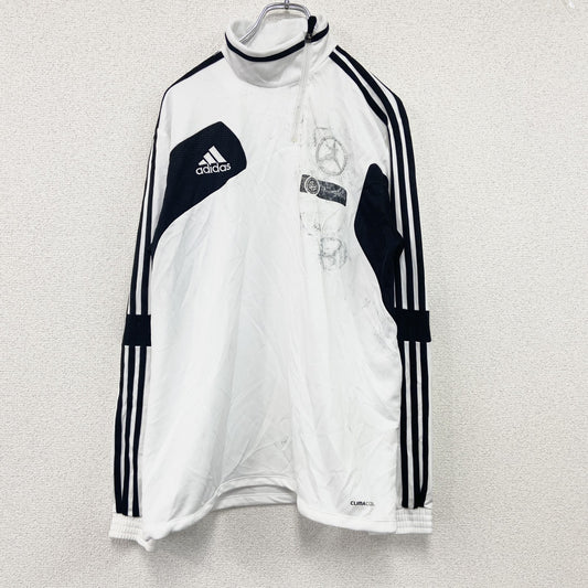 00s　adidas　アディダス　CLIMACOOL　ハーフジッププルオーバートラックジャケット/ジャージ　ヴィンテージ　白　ホワイト　Mサイズ