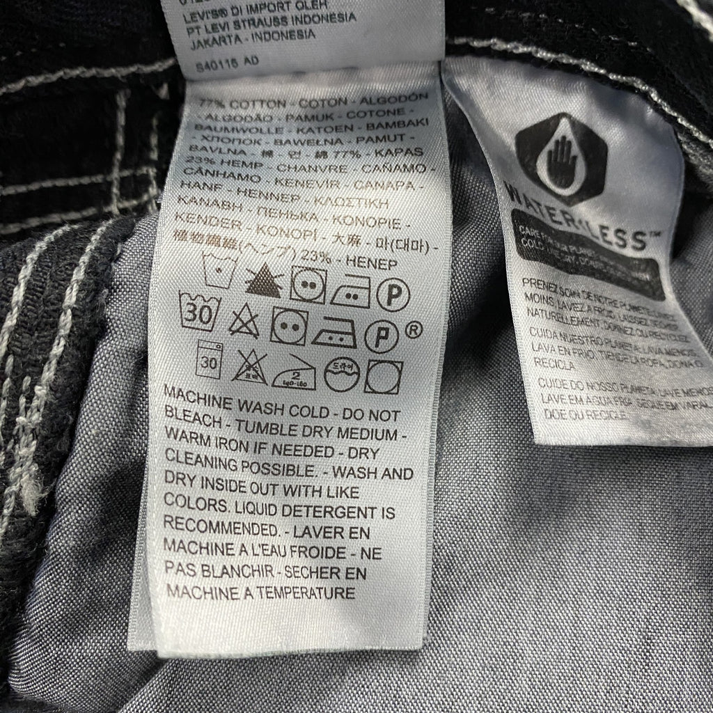 Levi’s RED　リーバイスレッド　LOOSE STRAIGHT　デニムパンツ/ジーンズ　黒　ブラック　24サイズ　古着