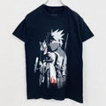 NARUTO　ナルト疾風伝　カカシ　半袖アニメプリントＴシャツ　キャラクターデザイン　黒　ブラック　Sサイズ　古着