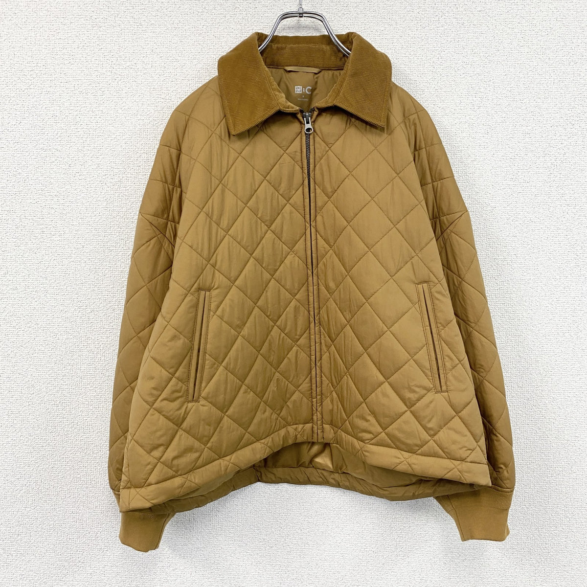 UNIQLO C　ユニクロ シー　パフテックブルゾン　キルティングジャケット　中綿入り　茶色　ブラウン　Mサイズ　古着