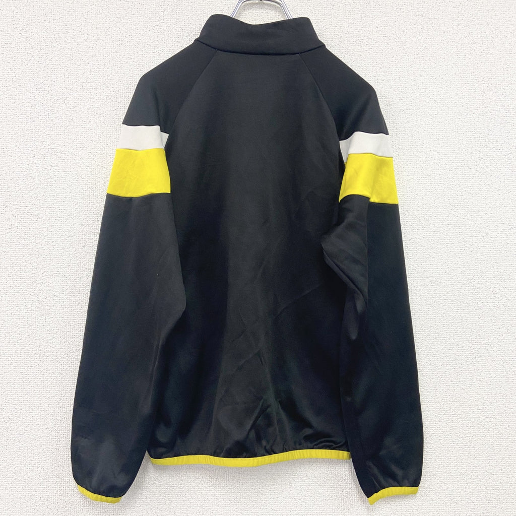 PUMA　プーマ　ハーフジップトラックジャケット/ジャージ　デカロゴ　黒　ブラック　Sサイズ　古着