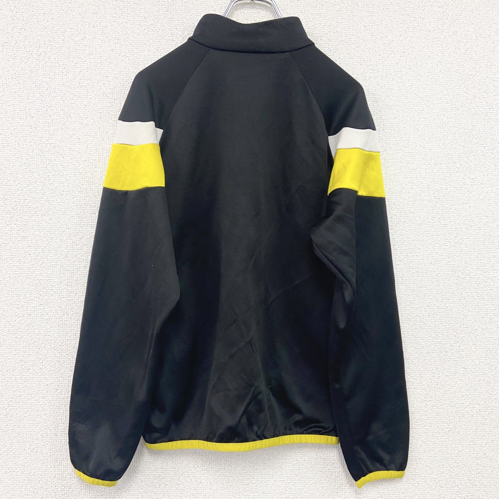 PUMA　プーマ　ハーフジップトラックジャケット/ジャージ　デカロゴ　黒　ブラック　Sサイズ　古着