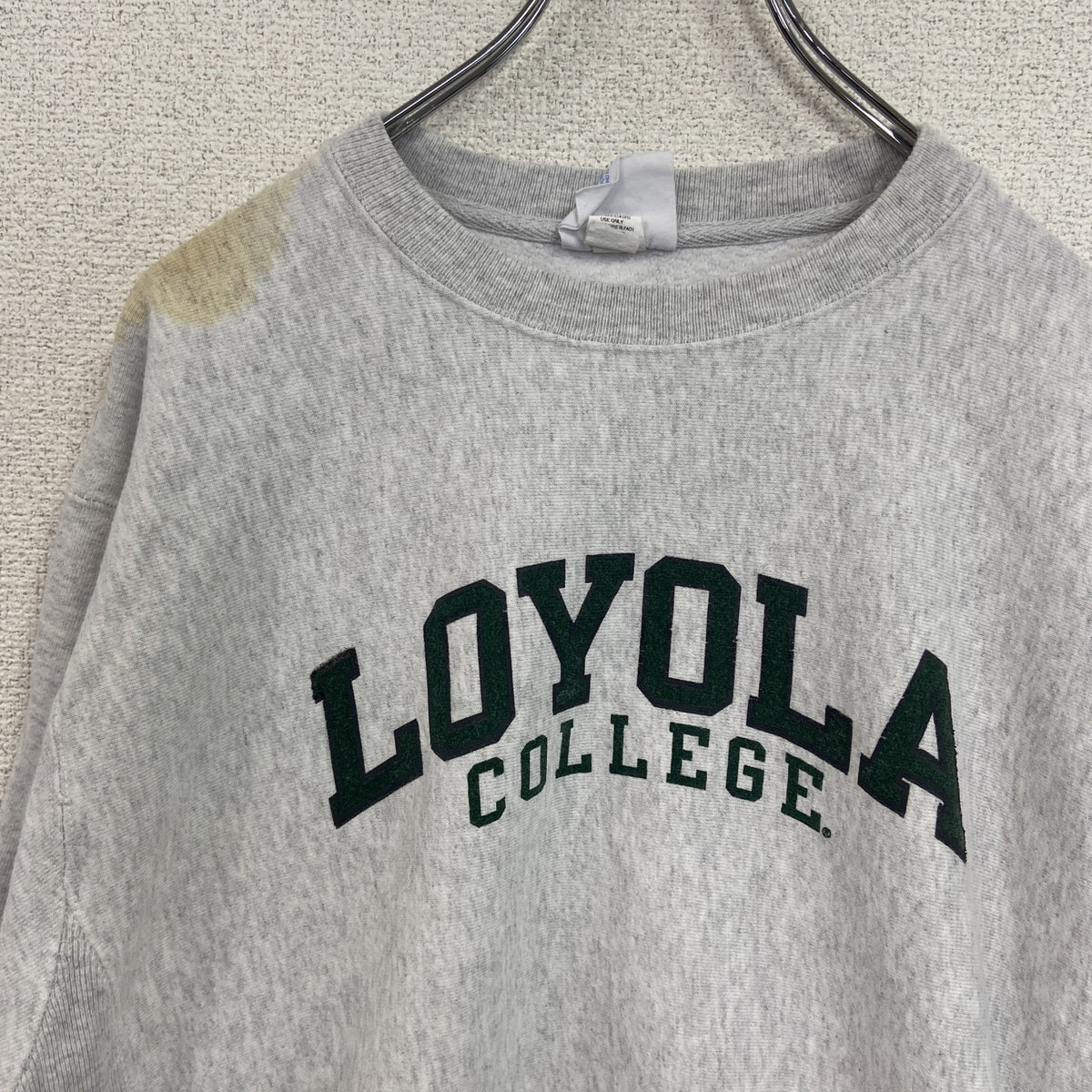 Champion　チャンピオン　リバースウィーブ　スウェット/トレーナー　カレッジロゴ　霜降グレー　Mサイズ　古着