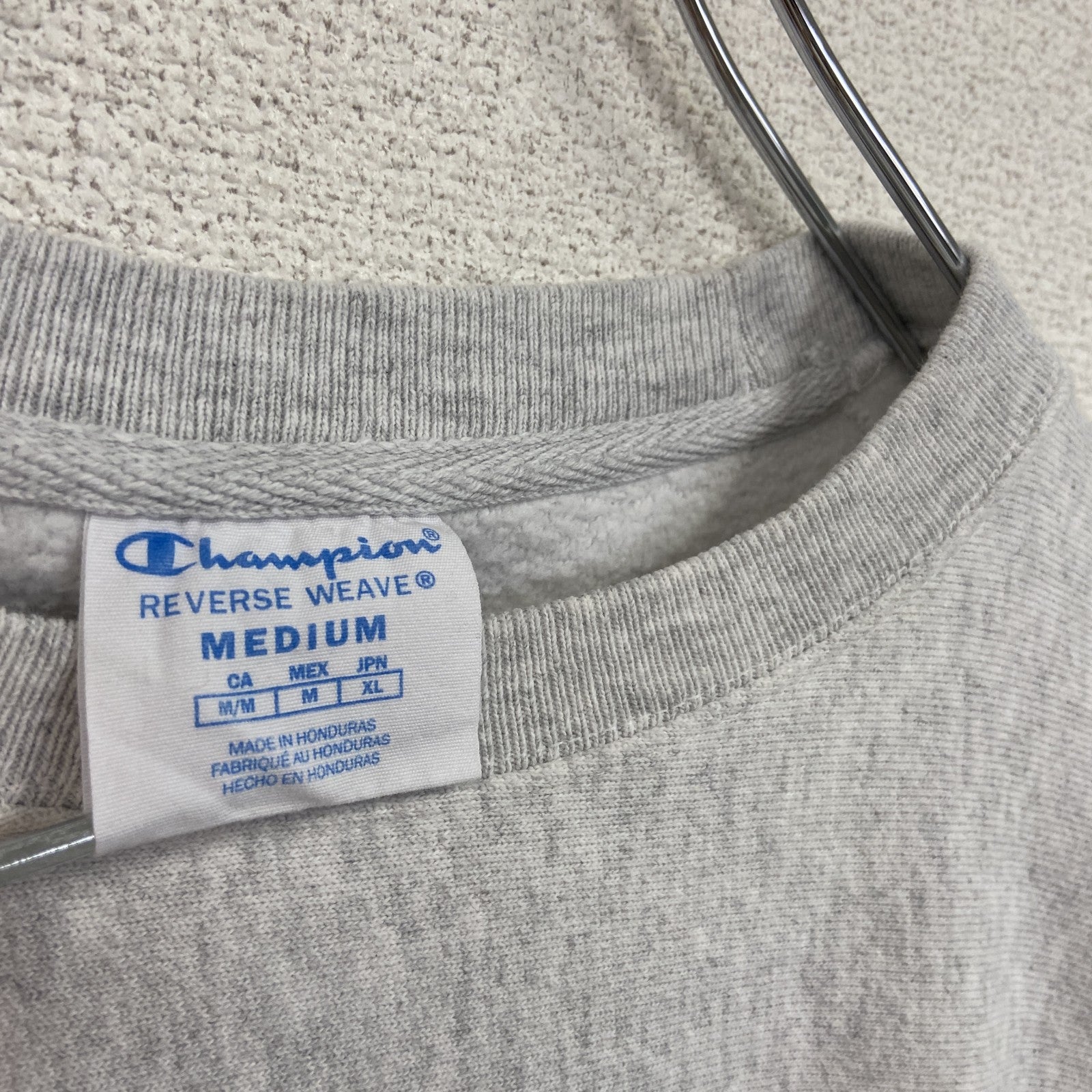Champion　チャンピオン　リバースウィーブ　スウェット/トレーナー　カレッジロゴ　霜降グレー　Mサイズ　古着