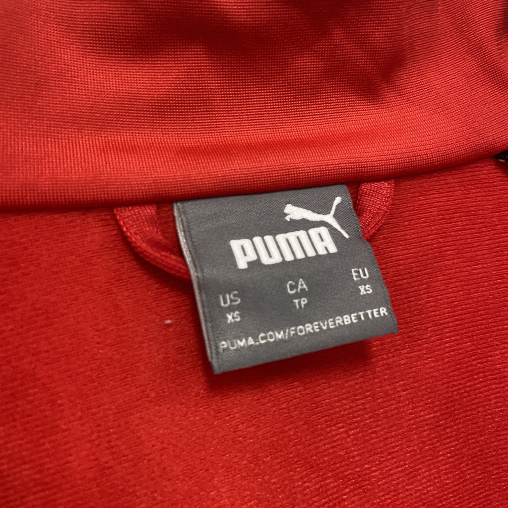 PUMA　プーマ　トラックジャケット/ジャージ　デカロゴ　赤　レッド　XSサイズ　古着