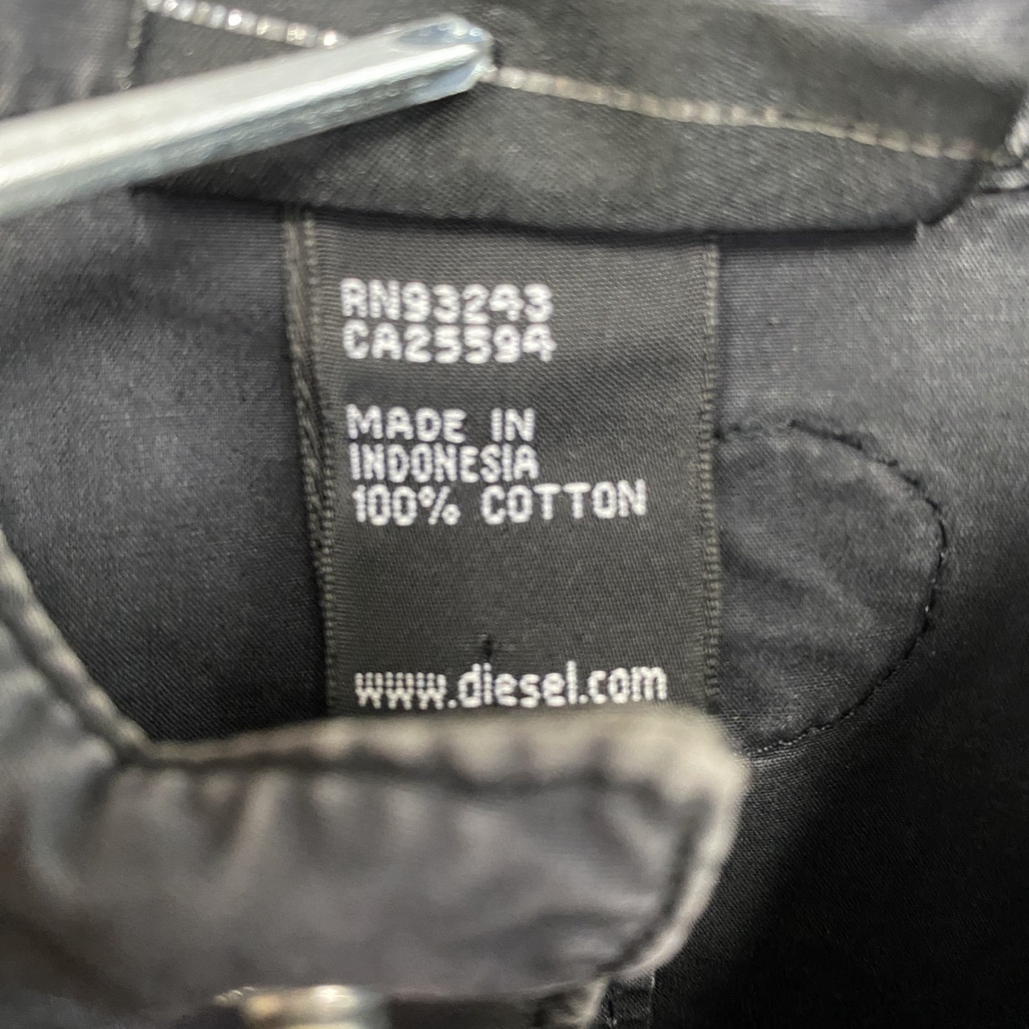 DIESEL　ディーゼル　フルジップジャケット　黒　ブラック　Sサイズ