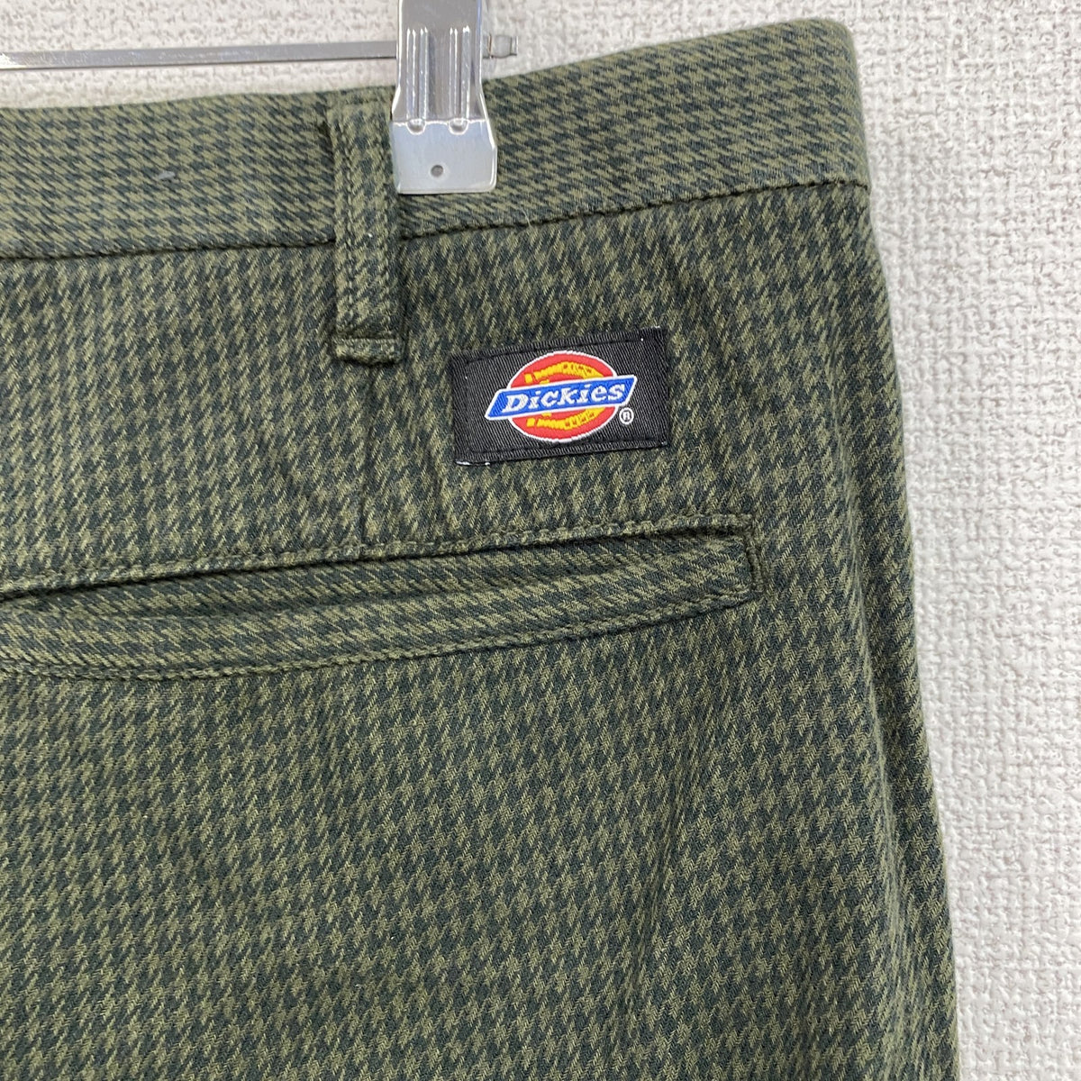 Dickies　ディッキーズ　チノパン　ワークパンツ　千鳥格子　緑　グリーン　32サイズ　古着