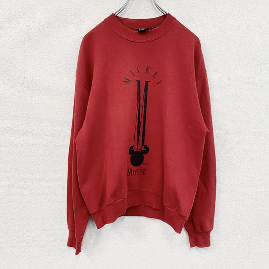 90s　Mickey Mouse　ミッキーマウス　Disney　ディズニー　スウェット/トレーナー　赤　レッド