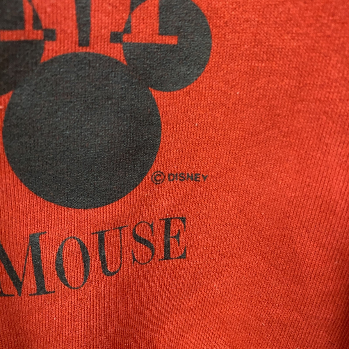 90s　Mickey Mouse　ミッキーマウス　Disney　ディズニー　スウェット/トレーナー　赤　レッド　　ヴィンテージ　古着