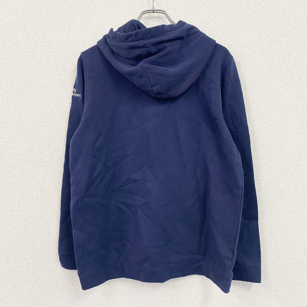 UNDER ARMOUR　アンダーアーマー　スウェットパーカー/フーディー　刺ロゴ　紺　ネイビー　Lサイズ　古着