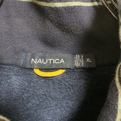 古着 used　NAUTICA ノーティカ　長袖ハーフジップスウェット　トレーナー　ネイビー　ビックシルエット　XLサイズ