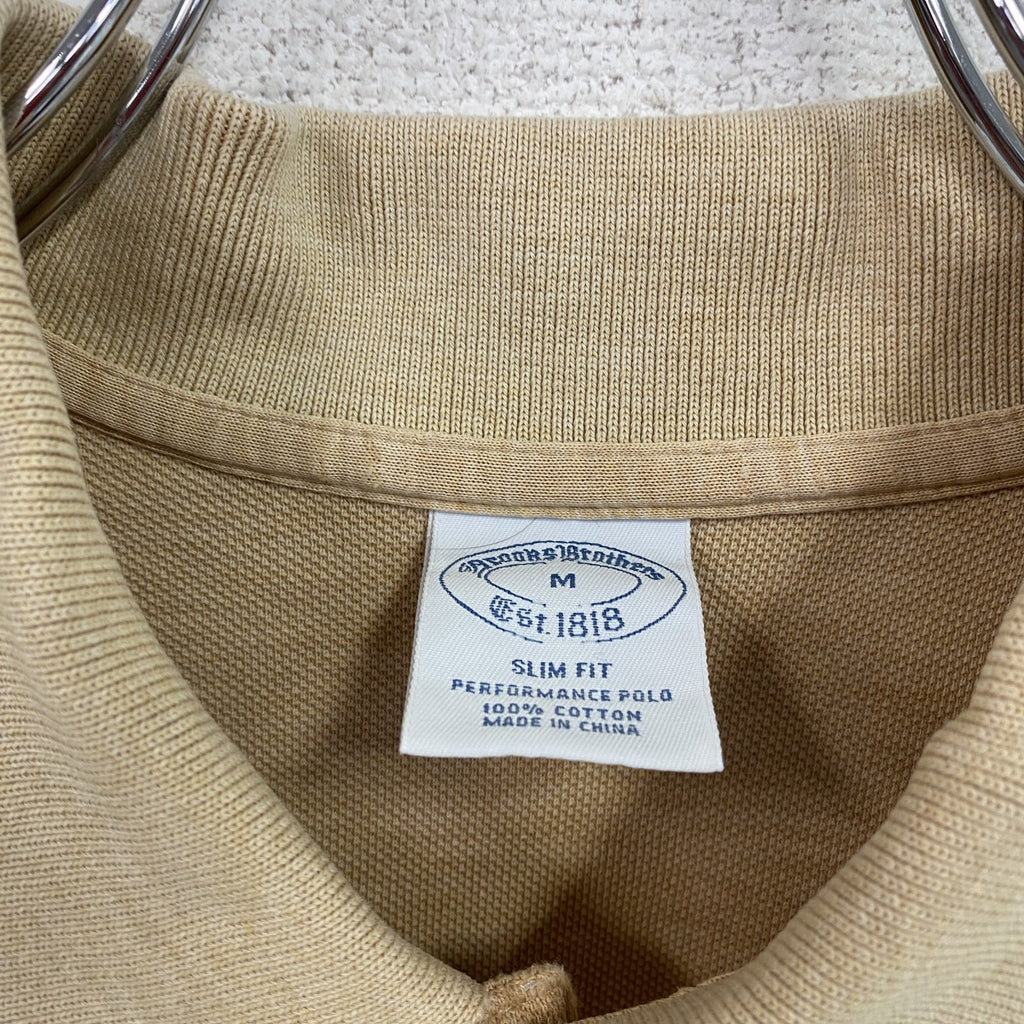 Brooks Brothers　ブルックスブラザーズ　半袖ポロシャツ　ベージュ　Mサイズ　古着