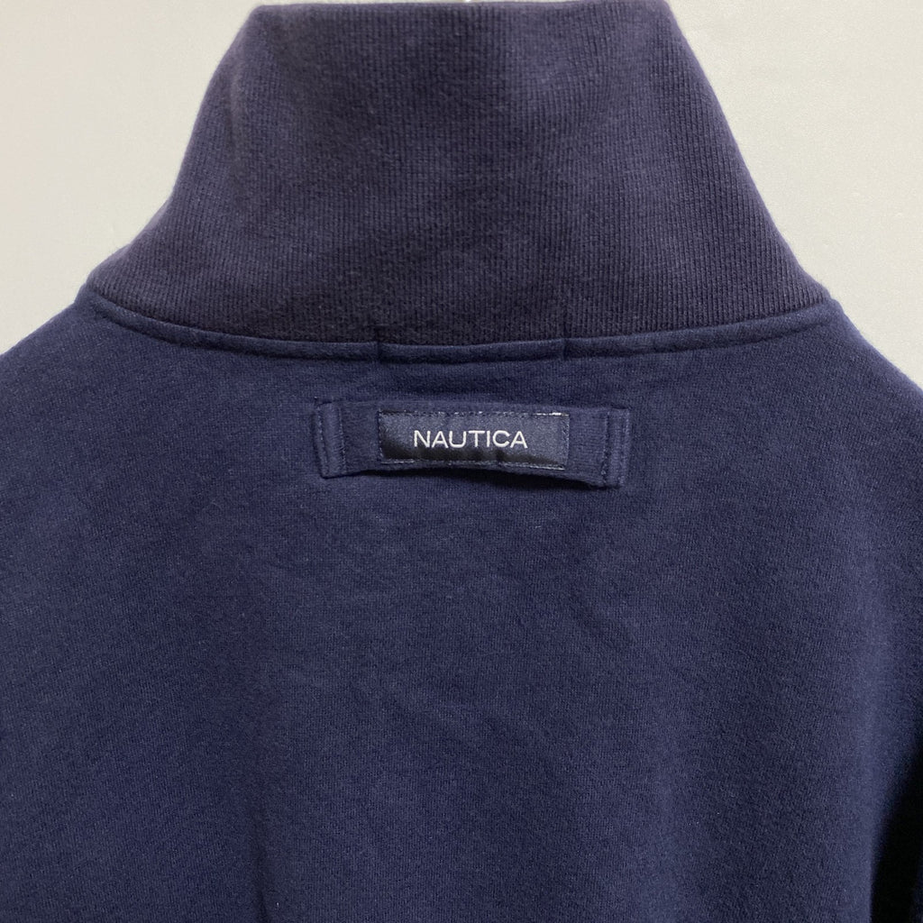 NAUTICA ノーティカ　長袖ハーフジップスウェット　トレーナー　ネイビー　紺　ビックシルエット　XLサイズ　古着
