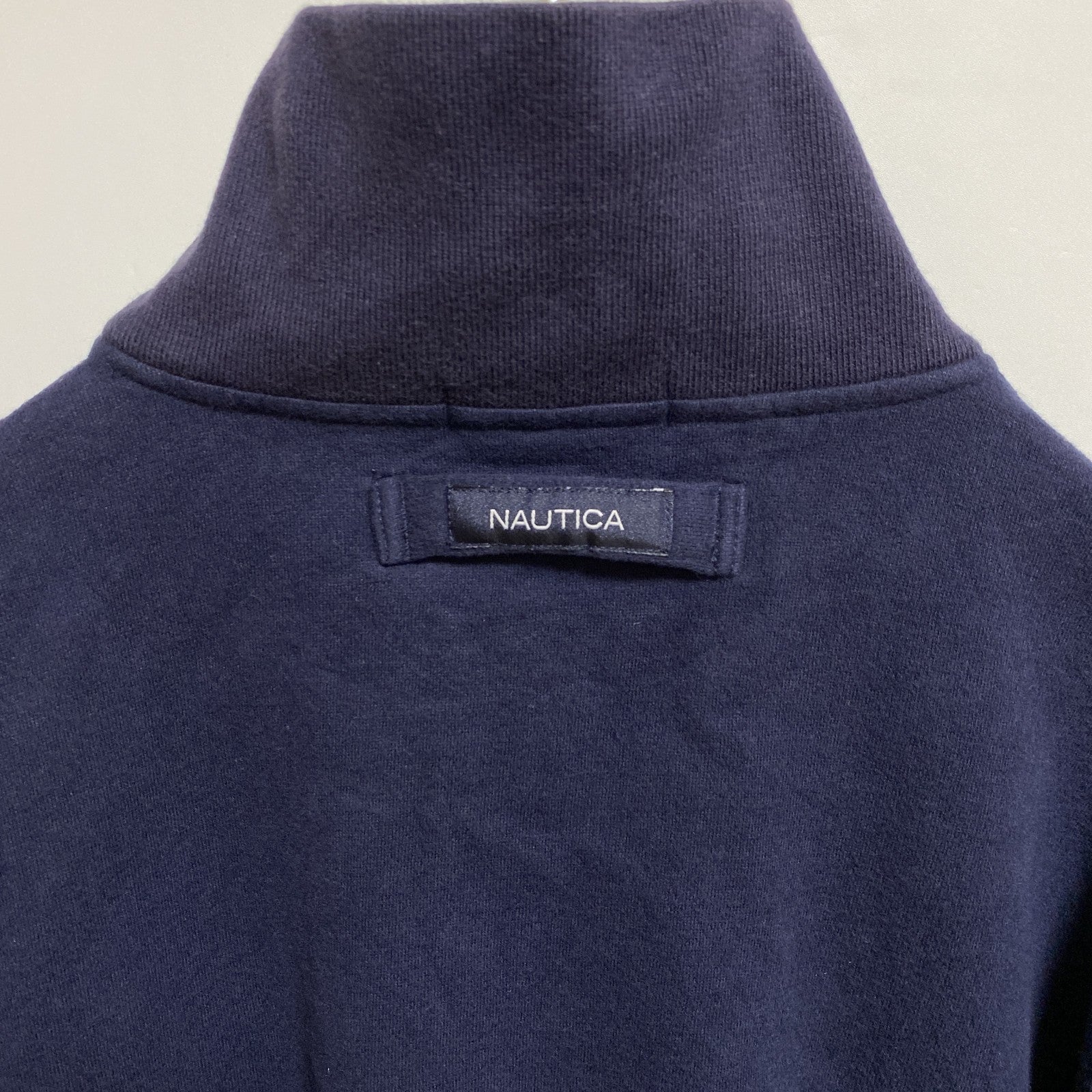 NAUTICA ノーティカ　長袖ハーフジップスウェット　トレーナー　ネイビー　紺　ビックシルエット　XLサイズ　古着