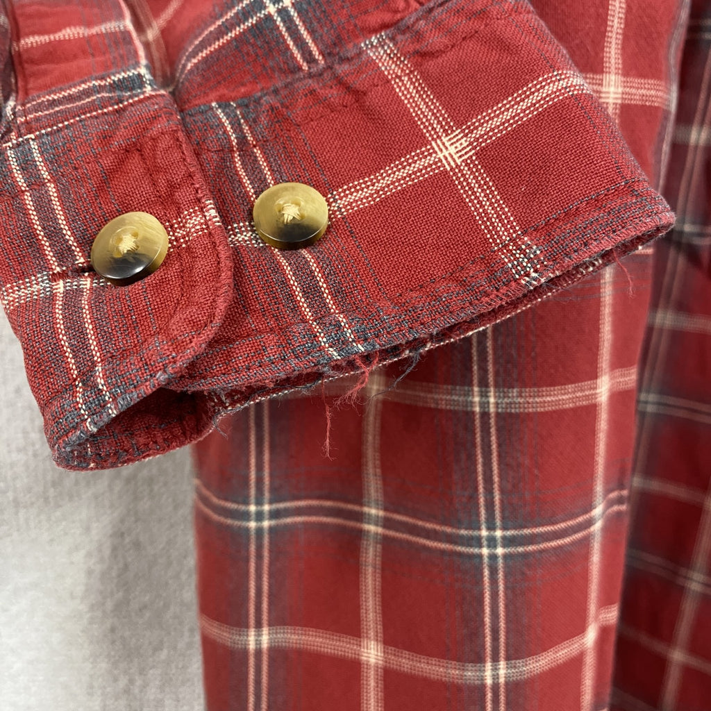 L.L.Bean　エルエルビーン　長袖シャツ　チェック柄　赤　レッド　Mサイズ　古着