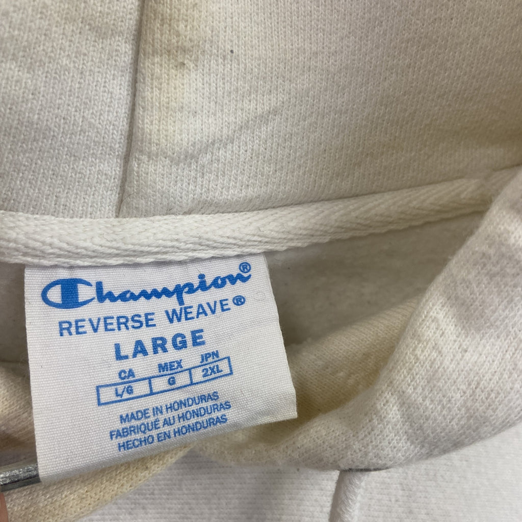 Champion　チャンピオン　リバースウィーブ　スウェットパーカー/フーディー　白　ホワイト　Lサイズ トレーナー スウェットトップス フード付き 古着