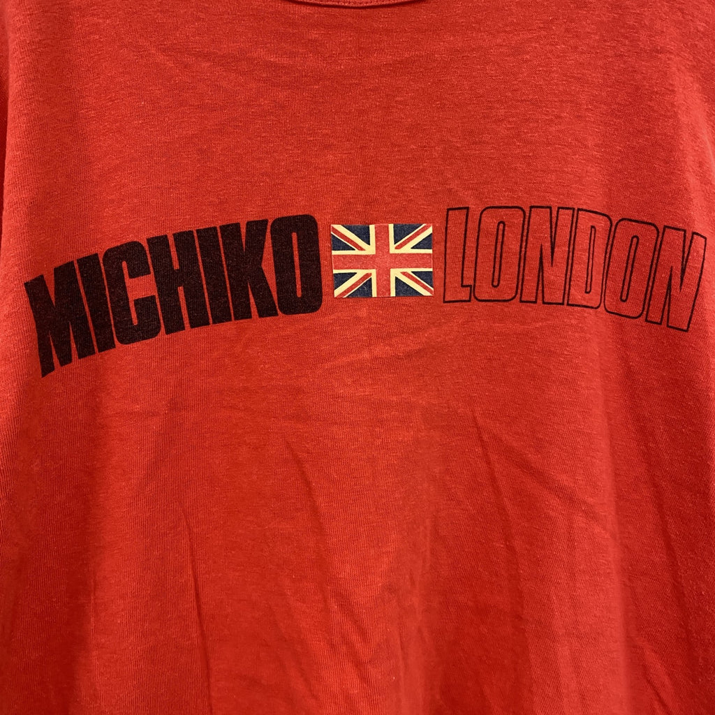 90s　MICHIKO LONDON KOSHINO　コシノミチコ　ミチコロンドン　長袖Tシャツ　赤　レッド　　ヴィンテージ　古着