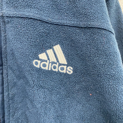 90s　adidas　アディダス　フリースジャケット/ボアジャケット　パフォーマンスロゴ　ヴィンテージ　紺　ネイビー　Mサイズ
