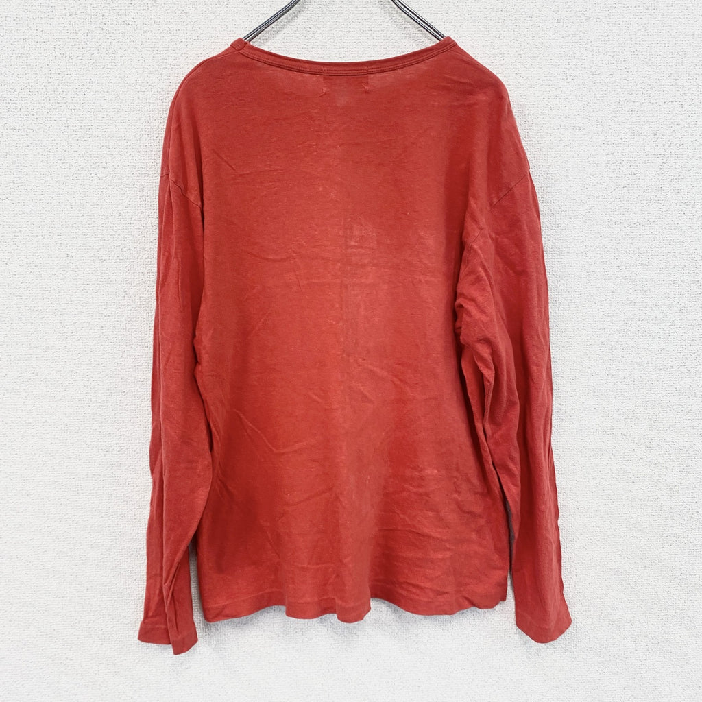 90s　MICHIKO LONDON KOSHINO　コシノミチコ　ミチコロンドン　長袖Tシャツ　赤　レッド　　ヴィンテージ　古着