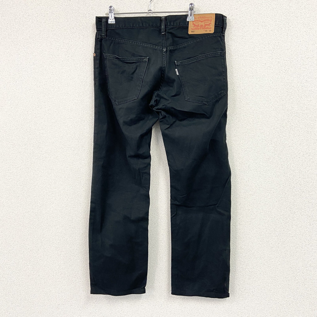 Levi's　リーバイス　502　デニムパンツ/ジーンズ　ジップフライ　黒　ブラック　W33サイズ　古着