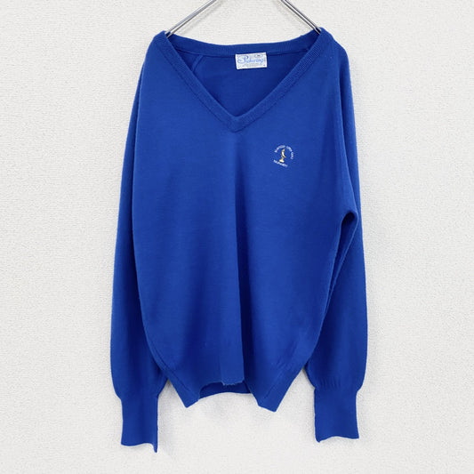 Pikering　アクリルニットカーディガン　青　ブルー　Mサイズ