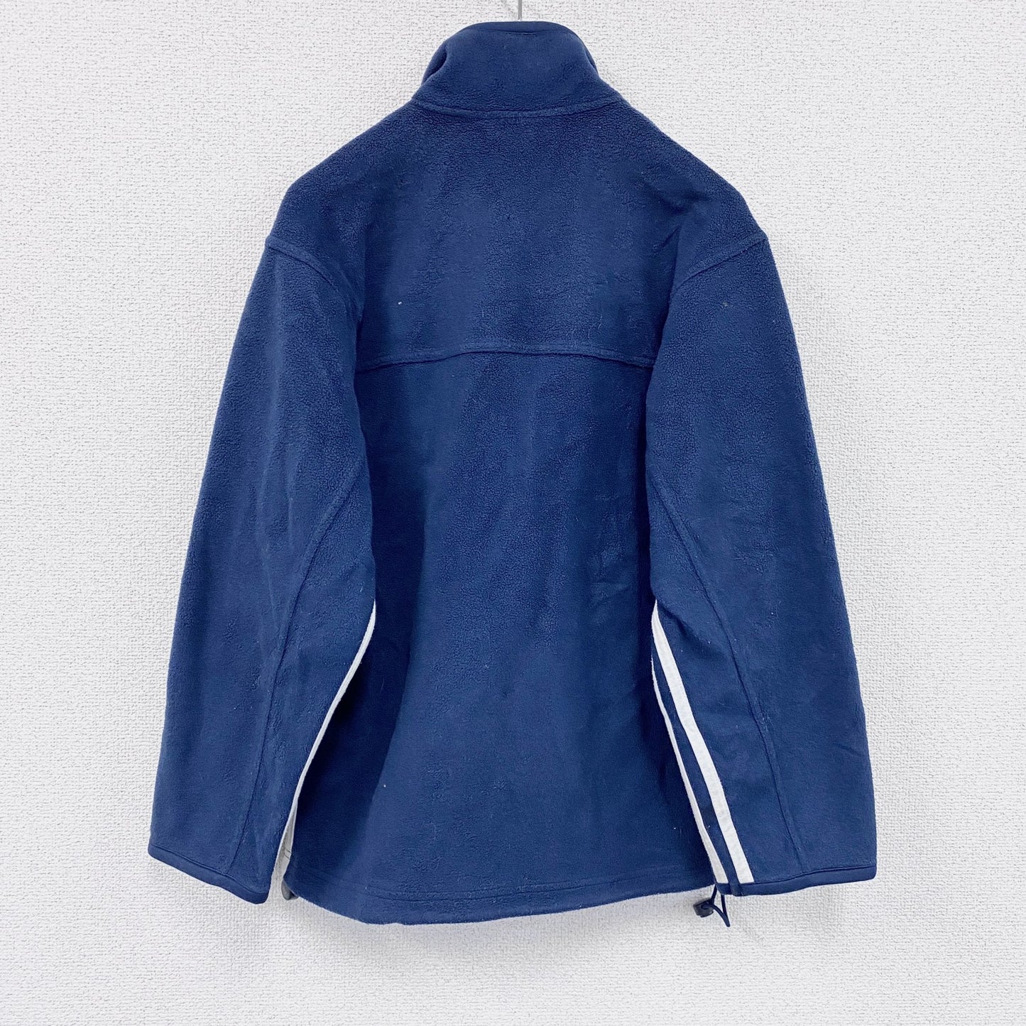90s　adidas　アディダス　フリースジャケット/ボアジャケット　パフォーマンスロゴ　ヴィンテージ　紺　ネイビー　Mサイズ