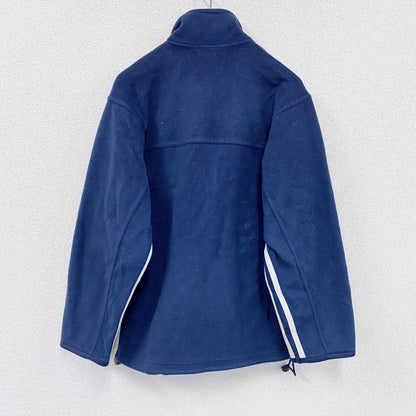 90s　adidas　アディダス　フリースジャケット/ボアジャケット　パフォーマンスロゴ　ヴィンテージ　紺　ネイビー　Mサイズ