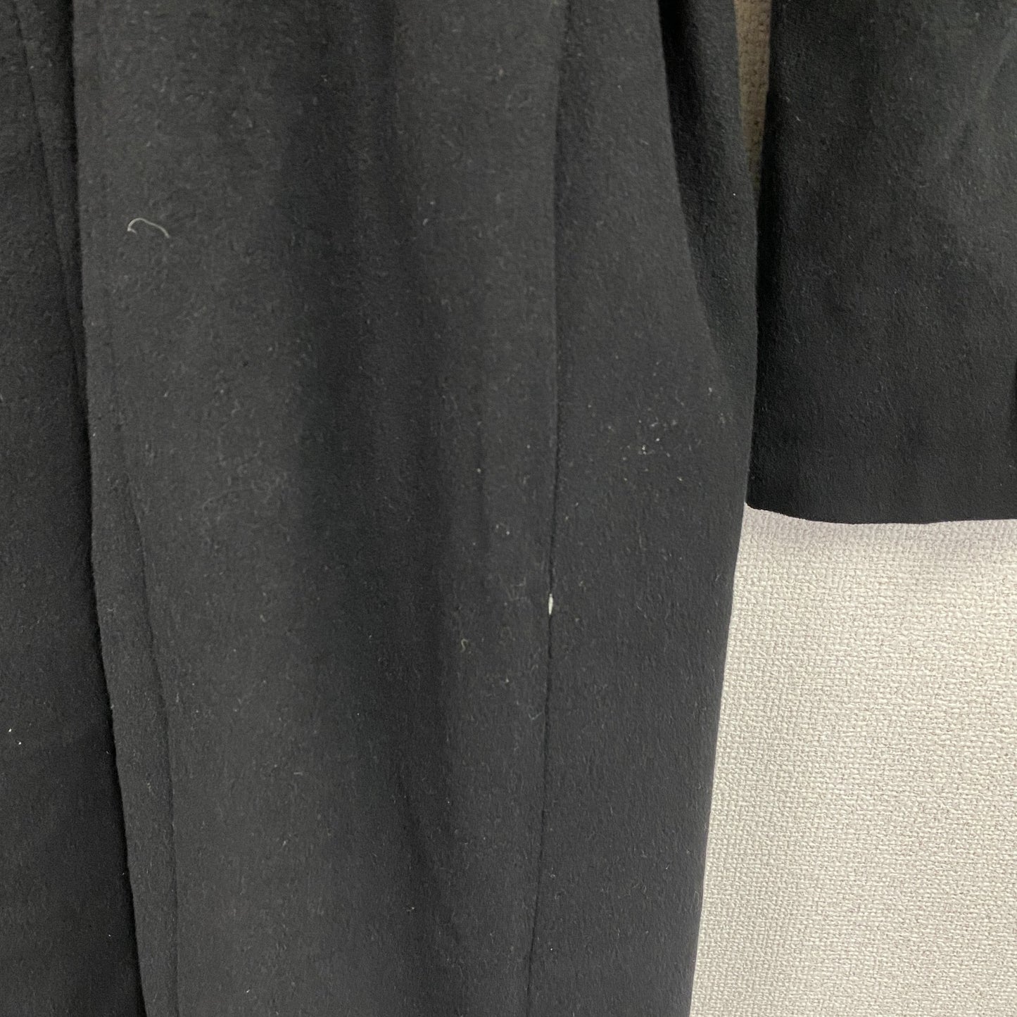 23区　ウールコート　比翼仕立て　黒　ブラック　44サイズ