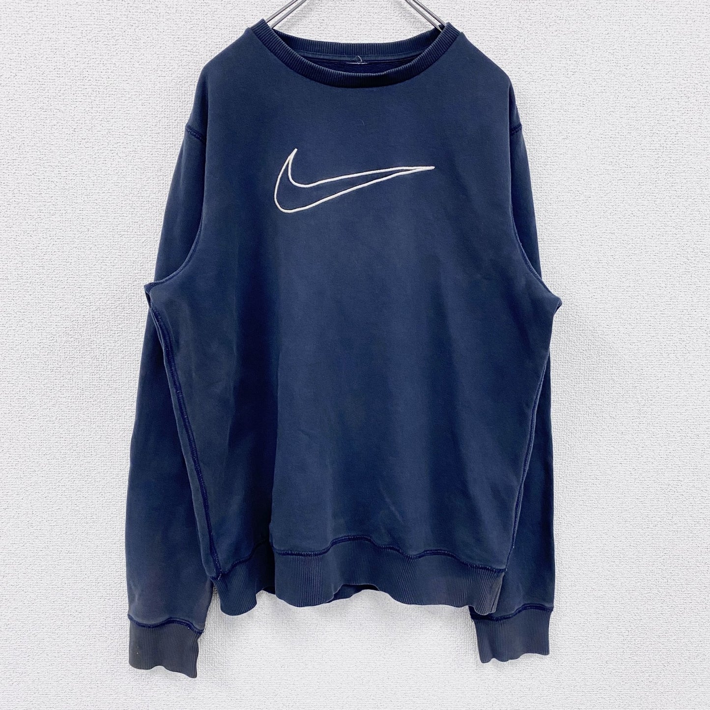 NIKE　ナイキ　スウェット/トレーナー　デカロゴ　スウッシュ　紺　ネイビー