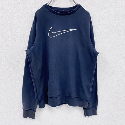 NIKE　ナイキ　スウェット/トレーナー　デカロゴ　スウッシュ　紺　ネイビー