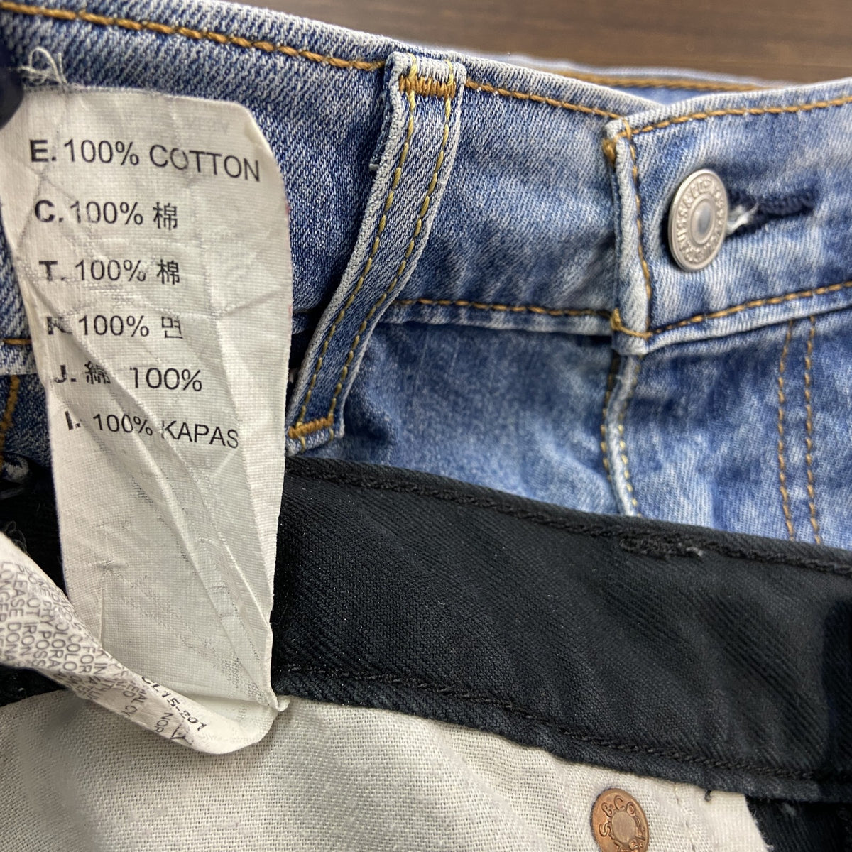 Levi's　リーバイス　502　デニムパンツ/ジーンズ　ジップフライ　黒　ブラック　W33サイズ　古着
