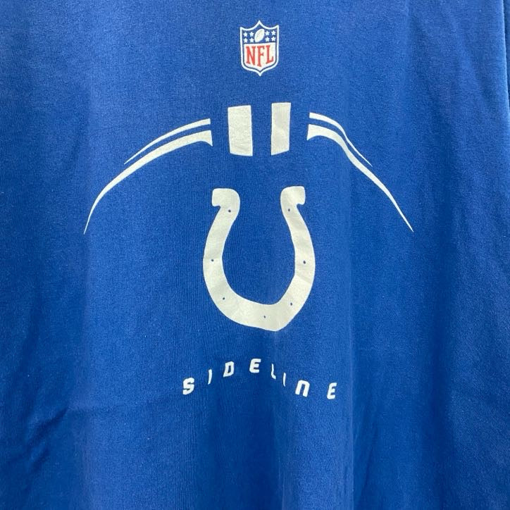 Reebok　リーボック　半袖プリントTシャツ　NFL　インディアナポリスコルツ　フットボール　青　ブルー　2XLサイズ　古着