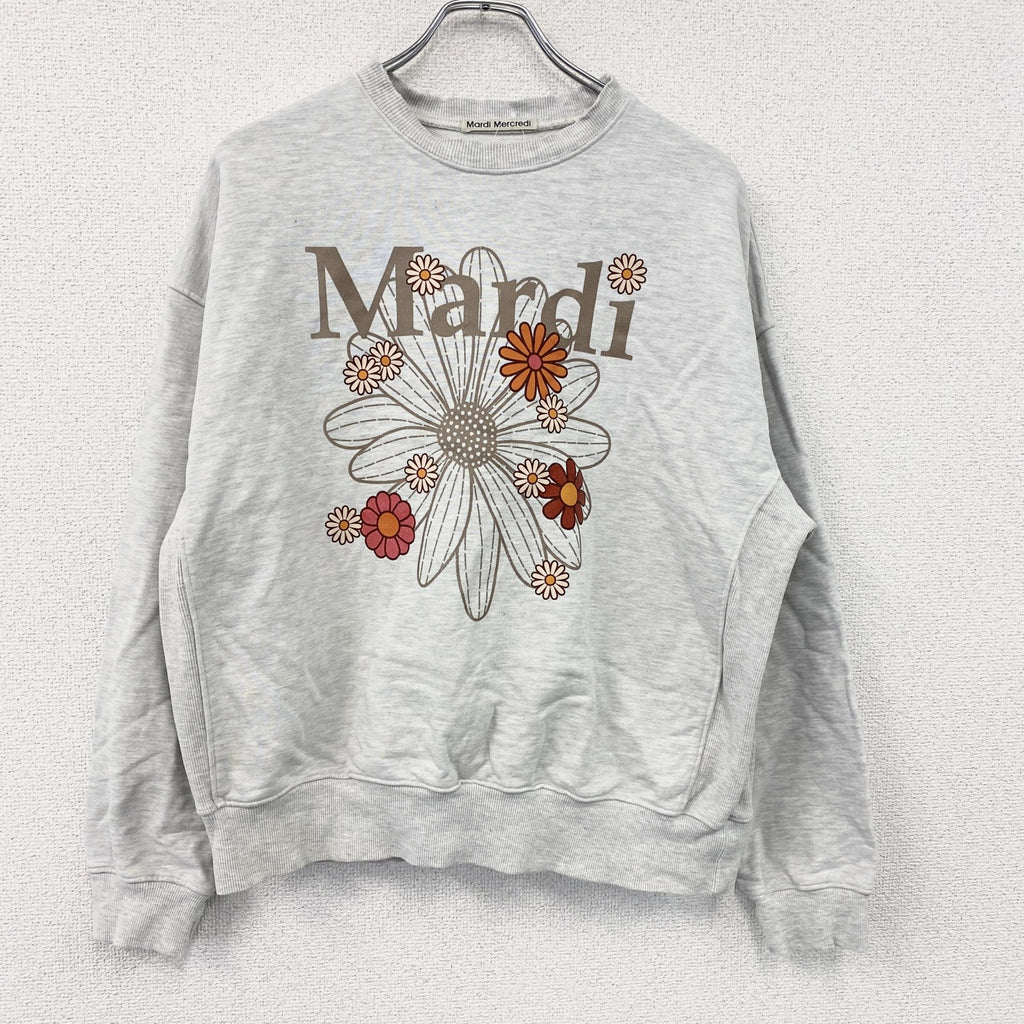 Mardi Mercredi　マルディメクルディ　スウェット/トレーナー　霜降りグレー　ワンサイズ　古着