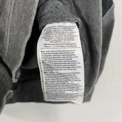 NIKE　ナイキ　フルジップスウェットパーカー/フーディー　バイカラー　黒　ブラック　グレー　Lサイズ