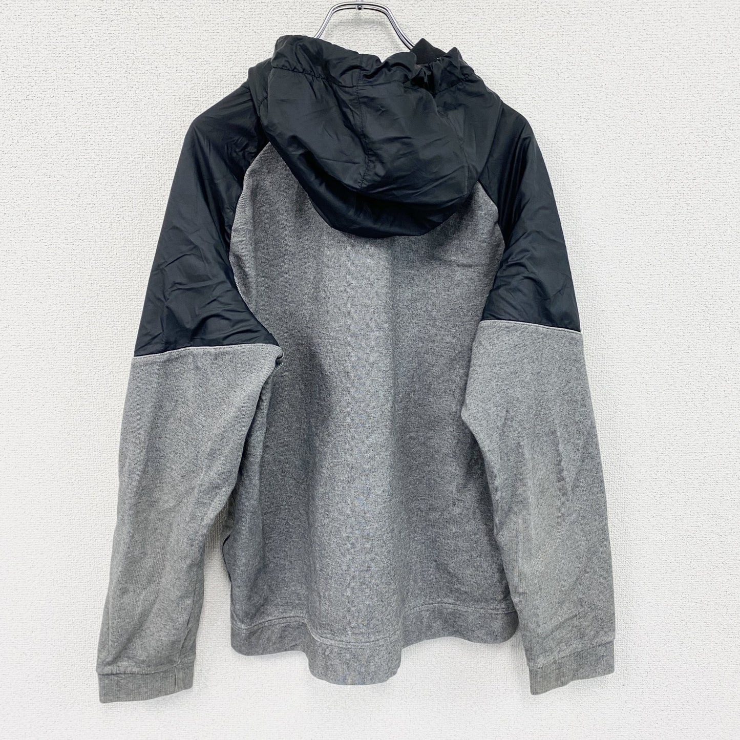 NIKE　ナイキ　フルジップスウェットパーカー/フーディー　バイカラー　黒　ブラック　グレー　Lサイズ