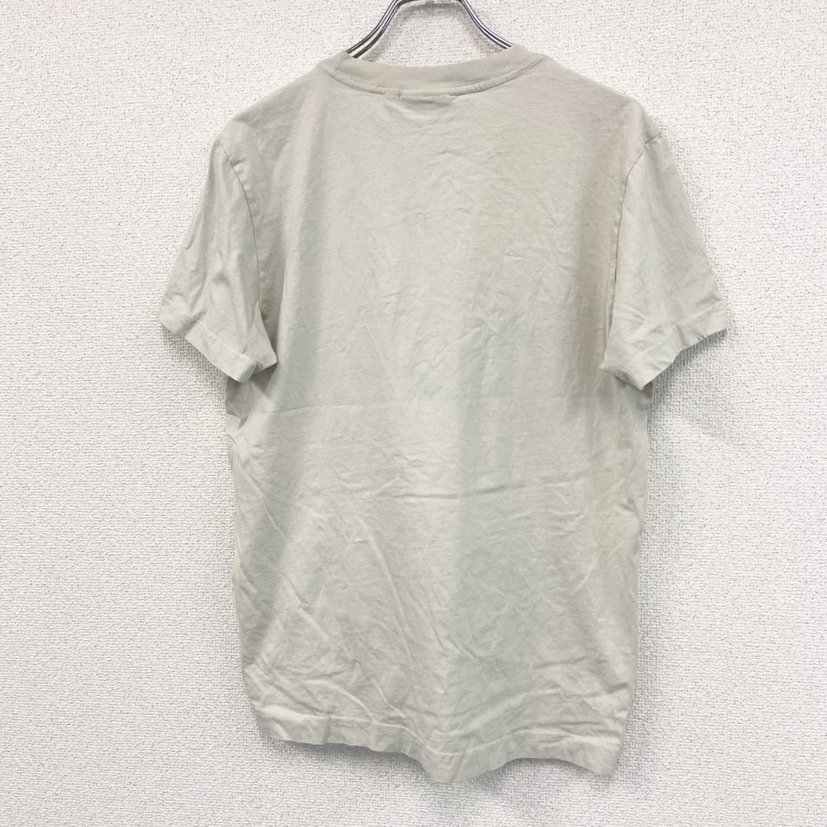 WEEKDAY　ウイークデイ　半袖プリントTシャツ　アーチプリント　ベージュ　Sサイズ カットソー メンズ コットン 古着