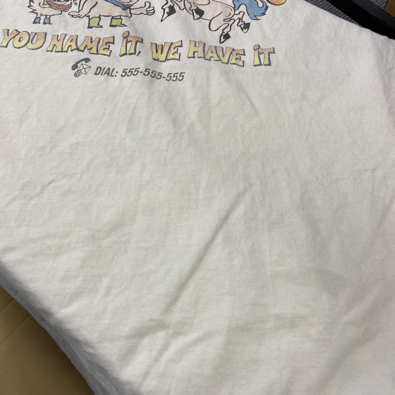 WEEKDAY　ウイークデイ　半袖プリントTシャツ　アーチプリント　ベージュ　Sサイズ カットソー メンズ コットン 古着