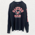 champion　チャンピオン　長袖プリントTシャツ　デザインロンT　イースタンイーグルス　黒　ブラック　Sサイズ　古着