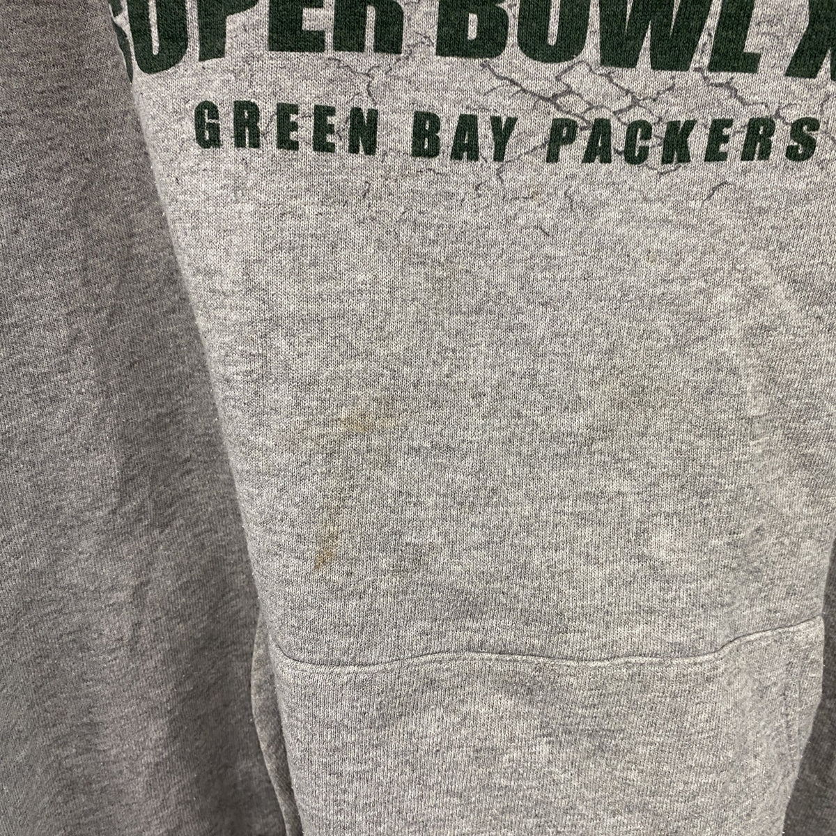 NFL　SUPER BOWL　スウェットパーカー/フーディー　グレー　XLサイズ トレーナー スウェットトップス フード付き 古着