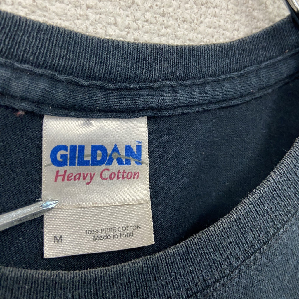 GILDAN　ギルダン　半袖プリントTシャツ　中國功夫　カンフー　漢字プリント　黒　ブラック　Mサイズ　古着
