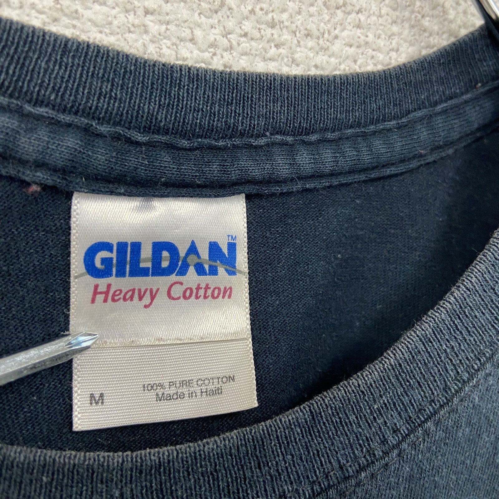 GILDAN　ギルダン　半袖プリントTシャツ　中國功夫　カンフー　漢字プリント　黒　ブラック　Mサイズ　古着