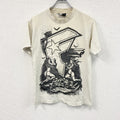 00s　FAMOUS STARS AND STRAPS　半袖プリントTシャツ　ヴィンテージ　白　ホワイト　Sサイズ　古着