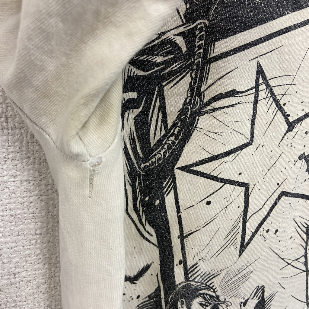 00s　FAMOUS STARS AND STRAPS　半袖プリントTシャツ　ヴィンテージ　白　ホワイト　Sサイズ　古着