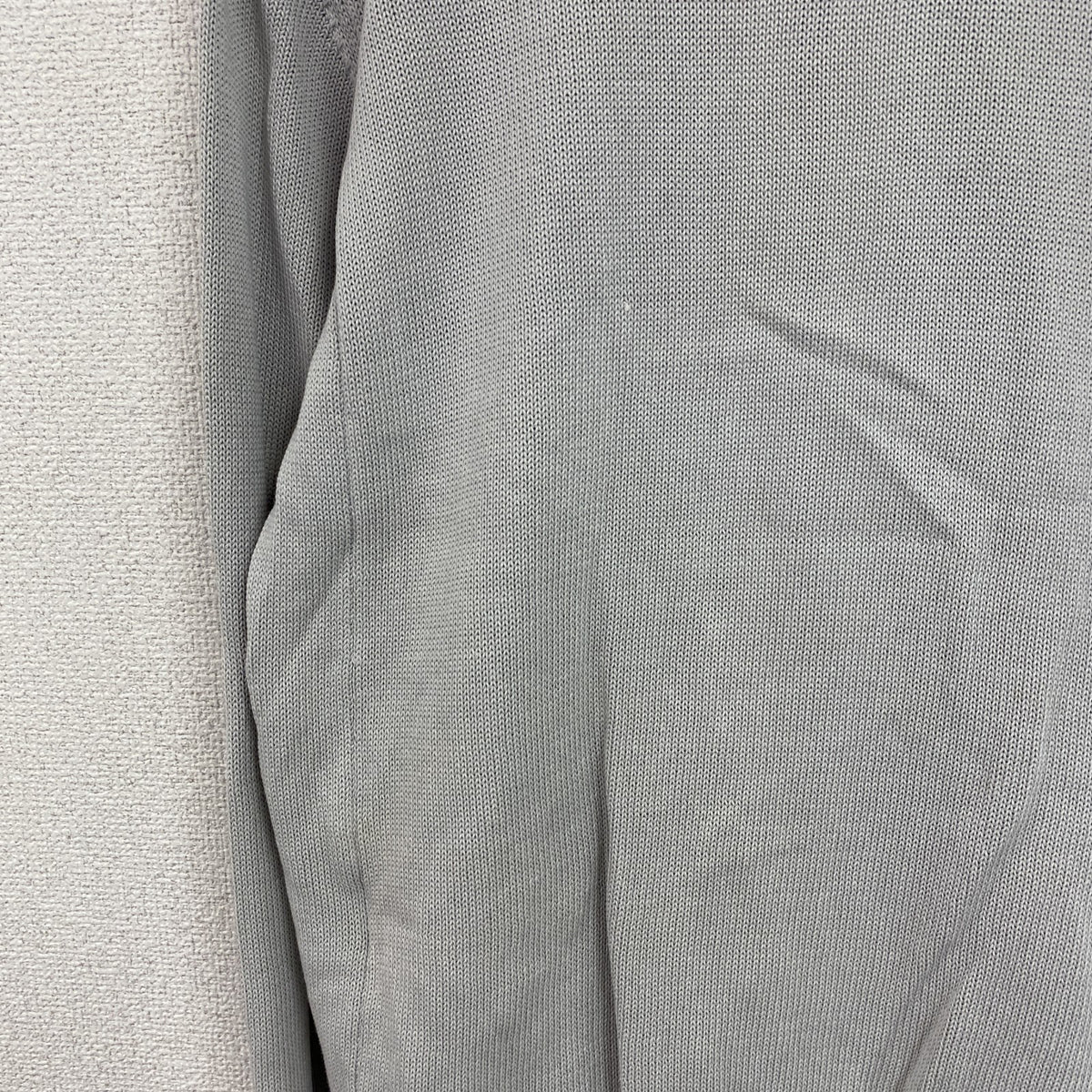 23区HOMME　ニジュウサンクオム　オンワード樫山　ジップアップコットンカーディガン　灰色　グレー　46サイズ　古着