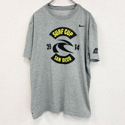 古着 used　NIKE　ナイキ　サーフカップ　半袖プリントTシャツ　サンディエゴ　ドライフィット　灰色　グレー　XLサイズ